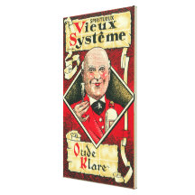 Vieux Systeme Wine LabelEurope Gallery Wrapped Canvas