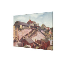 View of a Boat Landing and Pavillion Gallery Wrap Canvas