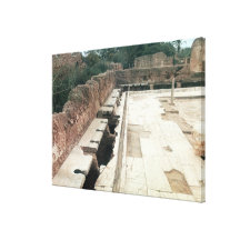 View of a communal lavatory gallery wrap canvas