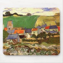 View of Auvers by Van Gogh Mouse Pads