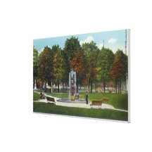 View of City Park and Fountain Gallery Wrap Canvas