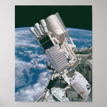 View of Earth and Payload aboard Shuttle Columbia Print
