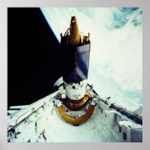 View of Earth and Space Shuttle Atlantis Payload Posters