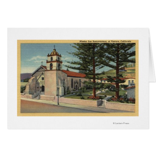 View of Mission San Buenaventura Card