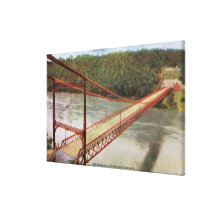 View of the Old Suspension Bridge Gallery Wrap Canvas