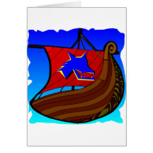 Viking Galley Ship   #003 Greeting Card