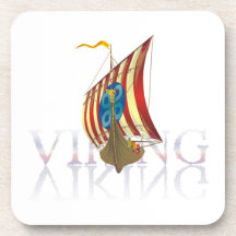Viking ship reflecting on mysterious water coaster
