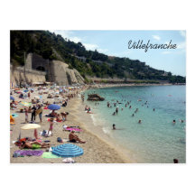 villefranche beachside post card