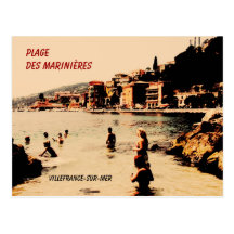 Villefranche-sur-Mer, beach, Post Cards