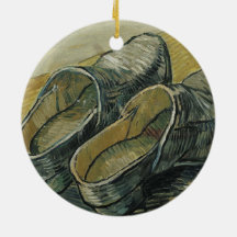Vincent van Gogh - A pair of leather clogs Christmas Tree Ornaments