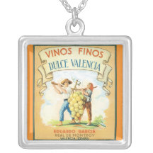 VINOS FINOS WINE LABEL NECKLACE