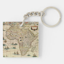 Vintage 1660's Africa Map by Willem Janszoon Blaeu