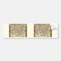 Vintage 1660's Africa Map by Willem Janszoon Blaeu Bumper Sticker