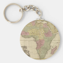 Vintage 1725 Africa Map Key Chains