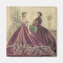 Vintage 1860s Women Magnet