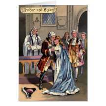 Vintage 1885 Goody Two Shoes Bro/Sis Greeting Card