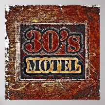 Vintage 30's Motel - Poster