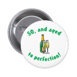 Vintage 50th Birthday Gift Buttons