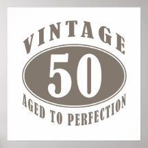 Vintage 50th Birthday Gifts Print