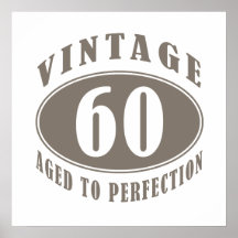 Vintage 60th Birthday Gifts Posters