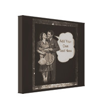 Vintage Advertising Couple Stretched Canvas Prints