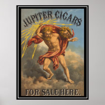 Vintage Advertising Poster Jupiters Cigars
