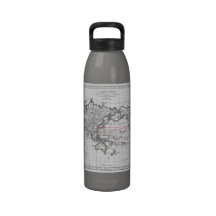 Vintage Aeronautic World Map Water Bottles