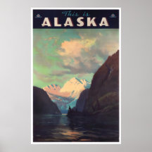Vintage Alaska Travel Poster 1930's