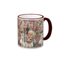 Vintage Alice in Wonderland, Queen of Hearts Coffee Mugs