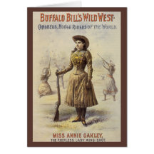 Vintage Annie Oakley Christmas Card