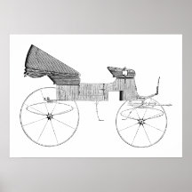 vintage antique car stamp poster