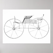 vintage antique car stamp print