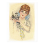 Vintage Antique Flappers, Portraits of Women, Post Card