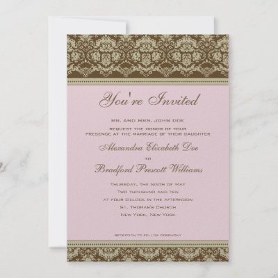 Vintage Antique Lace Wedding Invitation blush by TheWeddingShoppe