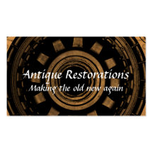 Vintage Antique Wheel Business Cards Restoration