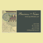 Vintage Architecture; Capital Volute by Vignola business cards