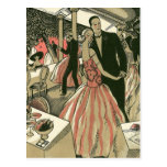 Vintage Art Deco Wedding, Newlyweds First Dance Post Cards
