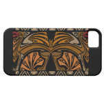 Vintage art nouveau brown dragons