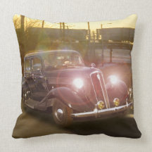Vintage Auto and Train American MoJo Pillows