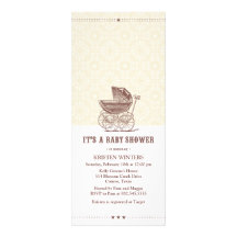 Vintage baby shower invitation