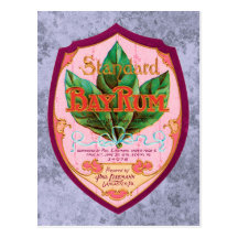 Vintage Bay Rum Label Postcards