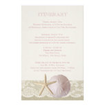 Vintage Beach Itinerary Custom Stationery