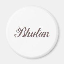 Vintage Bhutan Refrigerator Magnets
