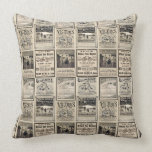 Vintage Bicycle Advertising Collage pillows