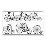Vintage Bicycles Poster posters