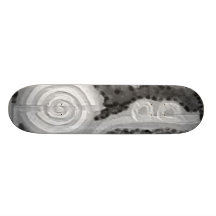 VINTAGE Black n White Kids Art Skate Board Deck