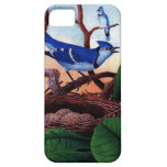 Vintage Blue Jay with nest and Eggs Print iPhone 5 Case