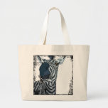Vintage Blue Zebra Art Bag