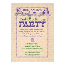 Vintage Book Party Invitation
