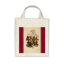 Vintage Botantical Illustration Tote Bags